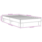 Sengeramme grå sonoma 90x190 cm konstruert tre og metall