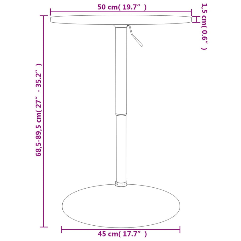 Barbord Ø50x89,5 cm heltre bøk