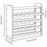 Vinstativ med toppbrett 67,5x25x60 cm heltre furu