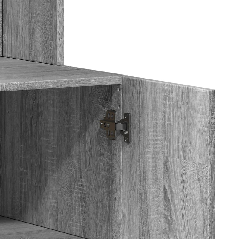 Kjøkkenskap grå sonoma 95x50x180 cm konstruert tre