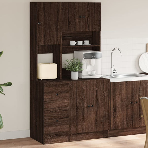 Kjøkkenskap brun eik 95x50x180 cm konstruert tre