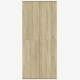 Highboard sonoma eik 80x35x180 cm konstruert tre