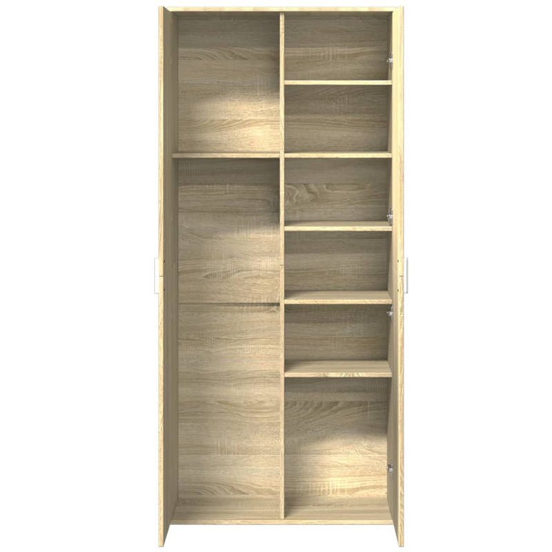 Highboard sonoma eik 80x35x180 cm konstruert tre