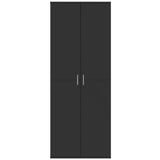 Highboard svart 70x35x180 cm konstruert tre