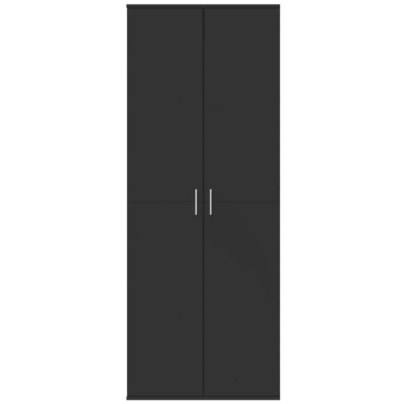 Highboard svart 70x35x180 cm konstruert tre