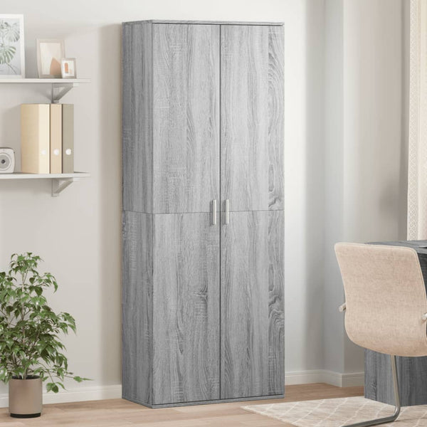 Highboard grå sonoma 70x35x180 cm konstruert tre