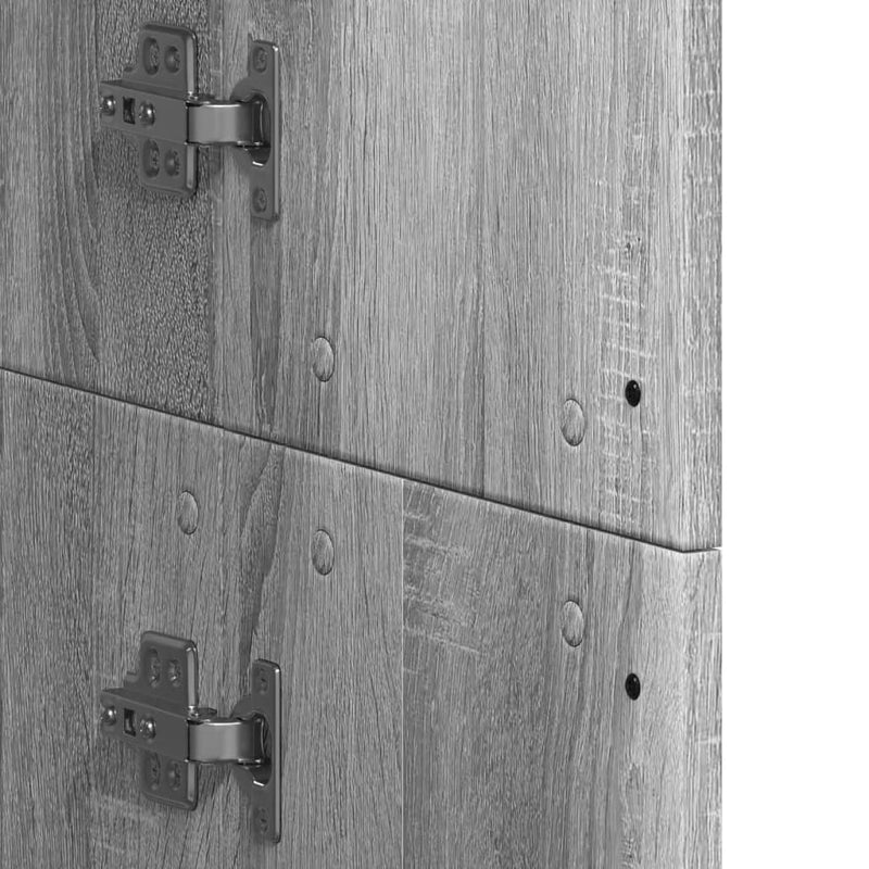 Highboard grå sonoma 60x35x180 cm konstruert tre