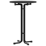 Spisebord svart Ø70x110 cm konstruert tre og stål