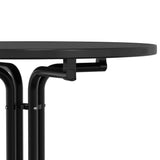 Spisebord svart Ø70x110 cm konstruert tre og stål