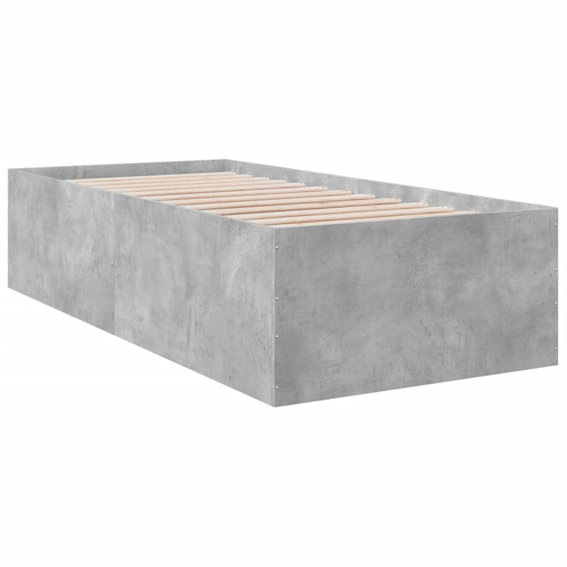 Sengeramme betonggrå 90x200 cm konstruert tre