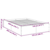 Sengeramme røkt eik 120x200 cm konstruert tre