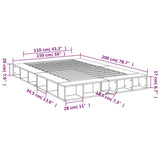 Sengeramme brun eik 150x200 cm konstruert tre