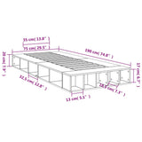 Sengeramme svart 75x190 cm konstruert tre