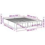 Sengeramme svart 180x200 cm konstruert tre