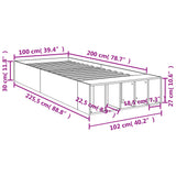 Sengeramme sonoma eik 100x200 cm konstruert tre