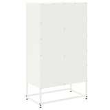 Highboard hvit 68,5x38,5x123,5 cm stål