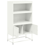 Highboard hvit 68,5x38,5x123,5 cm stål