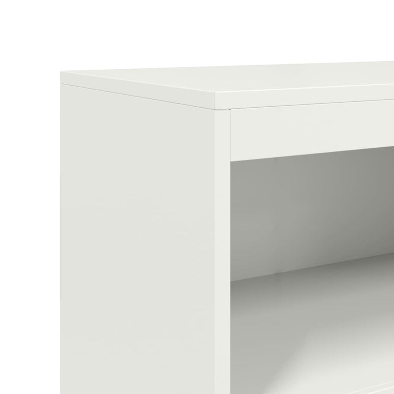 Highboard hvit 68,5x38,5x123,5 cm stål