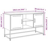 Highboard svart 36x39x123 cm stål