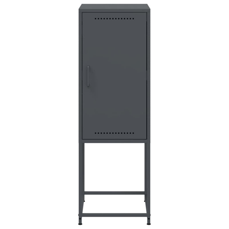 Highboard antrasitt 36x39x107 cm stål