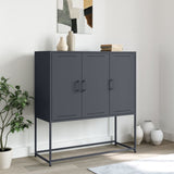 Highboard antrasitt 100,5x39x107 cm stål