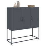 Highboard antrasitt 100,5x39x107 cm stål