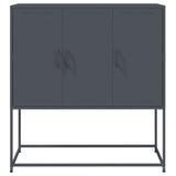 Highboard antrasitt 100,5x39x107 cm stål