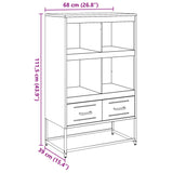 Highboard rosa 68,5x39x111,5 cm kaldvalset stål