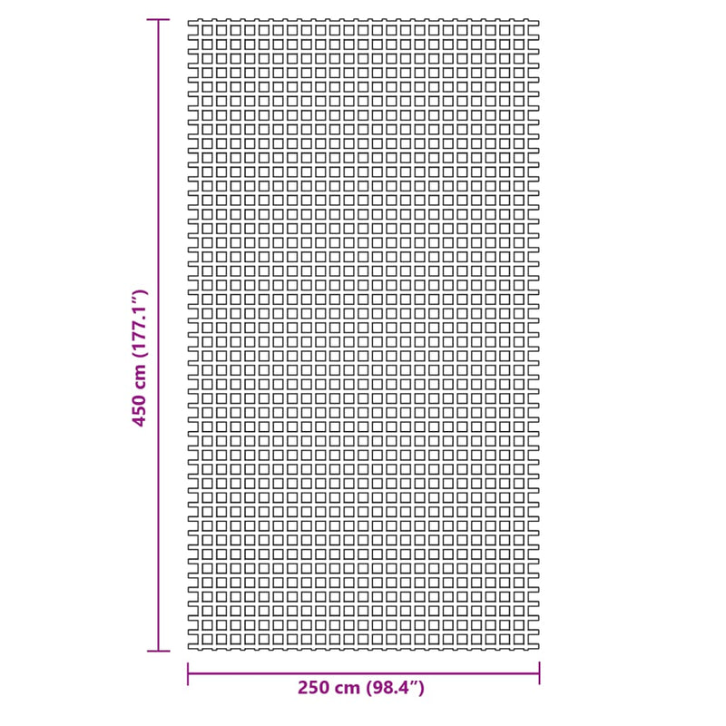 Campingmatte blå 4,5x2,5 m