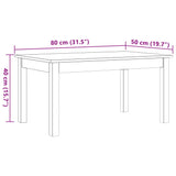 Salongbord voksbrun 80x50x40 cm heltre furu