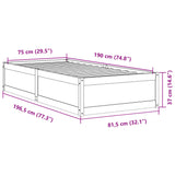 Dagseng voksbrun 75x190 cm heltre furu