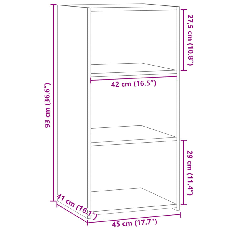 Skjenk røkt eik 45x41x93 cm konstruert tre