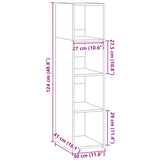 Hylle sonoma eik 30x41x124 cm konstruert tre