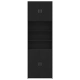 Highboard svart 80x42,5x249 cm konstruert tre