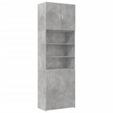 Highboard betonggrå 80x42,5x249 cm konstruert tre