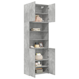 Highboard betonggrå 80x42,5x249 cm konstruert tre