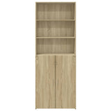 Highboard sonoma eik 70x42,5x185 cm konstruert tre