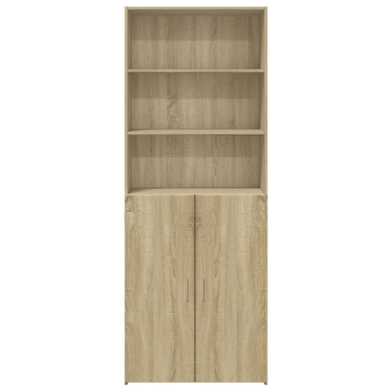 Highboard sonoma eik 70x42,5x185 cm konstruert tre