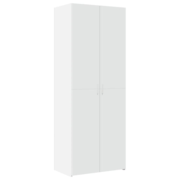 Highboard hvit 70x42,5x185 cm konstruert tre