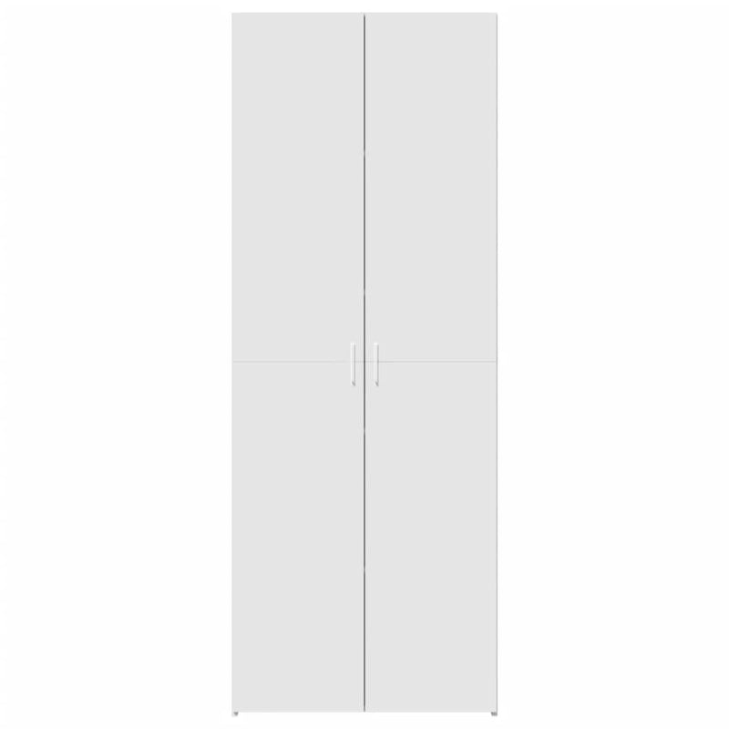 Highboard hvit 70x42,5x185 cm konstruert tre