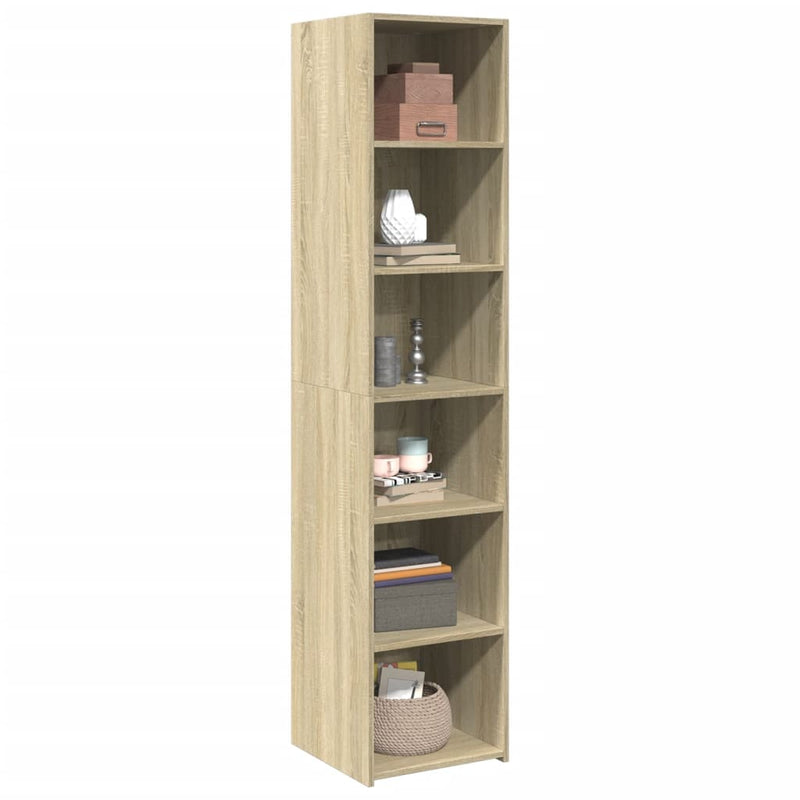 Highboard sonoma eik 40x41x185 cm konstruert tre