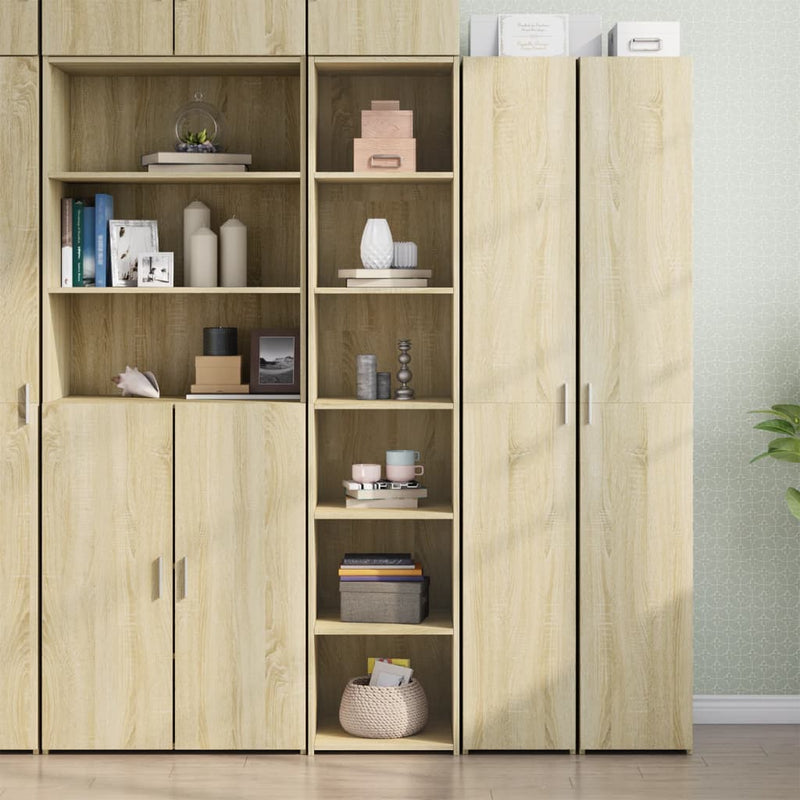 Highboard sonoma eik 40x41x185 cm konstruert tre