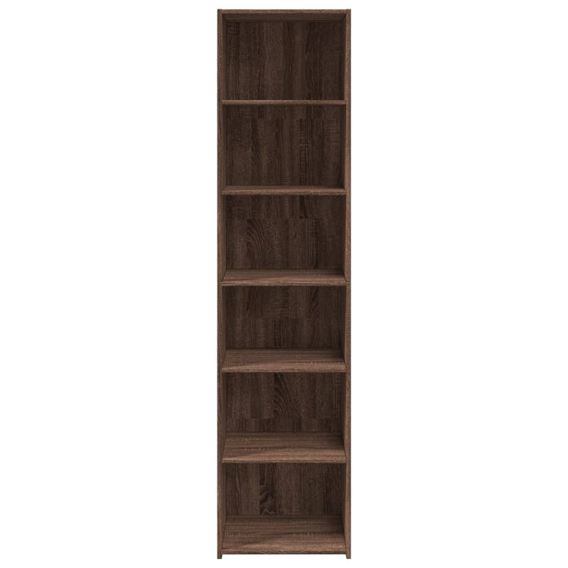 Highboard brun eik 45x41x185 cm konstruert tre