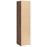 Highboard brun eik 45x41x185 cm konstruert tre