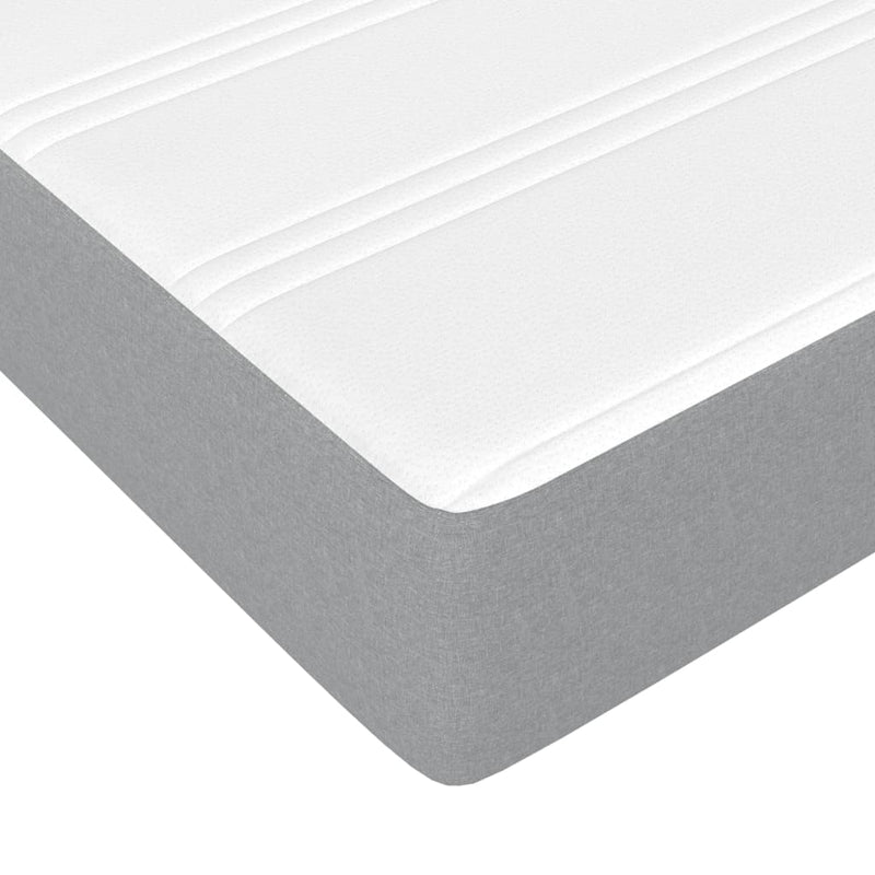 Seng med madrass hvit 100x200 cm heltre furu