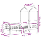 Sengeramme med tak 75x190 cm heltre furu