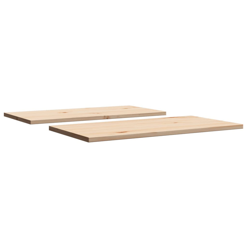 Bordplater 2 stk 70x35x1,7 cm rektangulær heltre furu