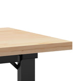 Salongbord O-ramme 110x40x45,5 cm heltre furu og støpejern