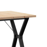 Spisebord Y-ramme 70x70x75,5 cm heltre furu og støpejern