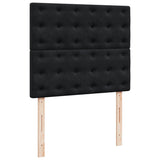 Seng med madrass boksfjær svart 120x190 cm fløyel